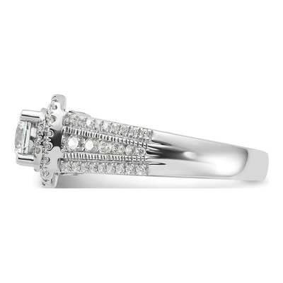 14K White Gold Diamond Engagement Ring Semi-Mount – view 3