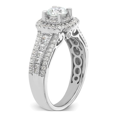 14K White Gold Diamond Engagement Ring Semi-Mount – view 6