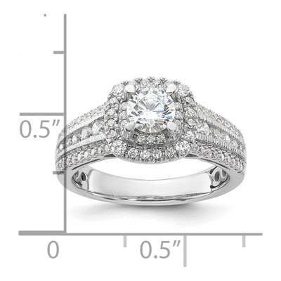 14K White Gold Diamond Engagement Ring Semi-Mount – view 7