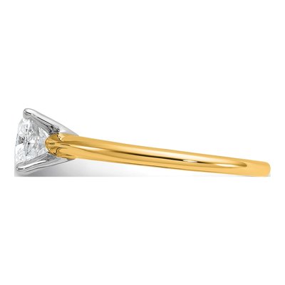 14K Two-Tone Gold Cushion Solitaire Ring Mounting – view 4