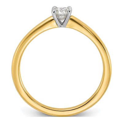 14K Two-Tone Gold 1/4 ct tw Lab-Grown Diamond Solitaire Engagement Ring – view 3