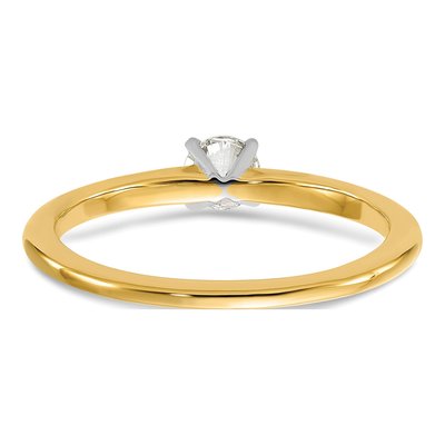14K Two-Tone Gold 1/4 ct tw Lab-Grown Diamond Solitaire Engagement Ring – view 6