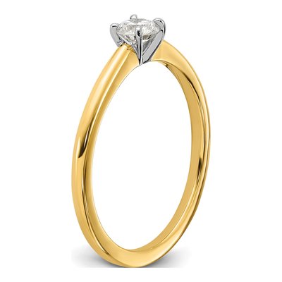 14K Two-Tone Gold 1/4 ct tw Lab-Grown Diamond Solitaire Engagement Ring – view 7