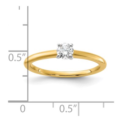 14K Two-Tone Gold 1/4 ct tw Lab-Grown Diamond Solitaire Engagement Ring – view 8