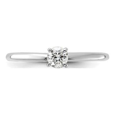 14K White Gold 1/4 ct tw Lab-Grown Diamond Round DEF Solitaire Prong Engagement Ring – view 5