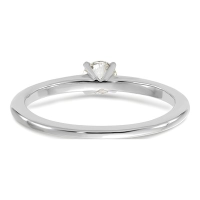 14K White Gold 1/4 ct tw Lab-Grown Diamond Round DEF Solitaire Prong Engagement Ring – view 6