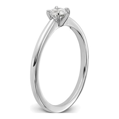 14K White Gold 1/4 ct tw Lab-Grown Diamond Round DEF Solitaire Prong Engagement Ring – view 7