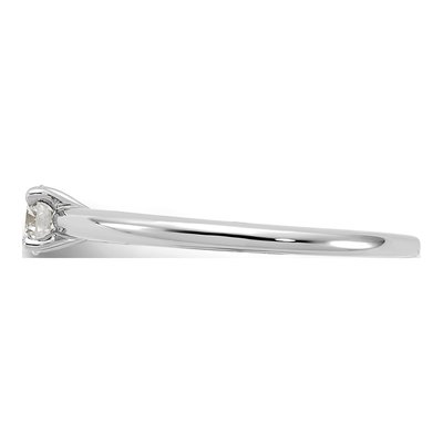 14K White Gold 1/4 ct tw Lab-Grown Diamond Round Solitaire Prong Engagement Ring – view 4