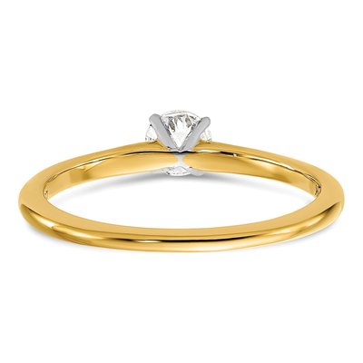 14K Two-Tone Gold 1/3 ct tw Lab-Grown Diamond Solitaire Engagement Ring – view 6