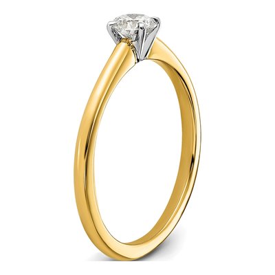 14K Two-Tone Gold 1/3 ct tw Lab-Grown Diamond Solitaire Engagement Ring – view 7