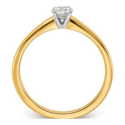 14K Two-Tone Gold 1/3 ct tw Lab-Grown Diamond Solitaire Engagement Ring – view 3