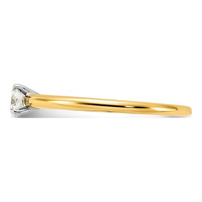 14K Two-Tone Gold 1/3 ct tw Lab-Grown Diamond Solitaire Engagement Ring – view 4