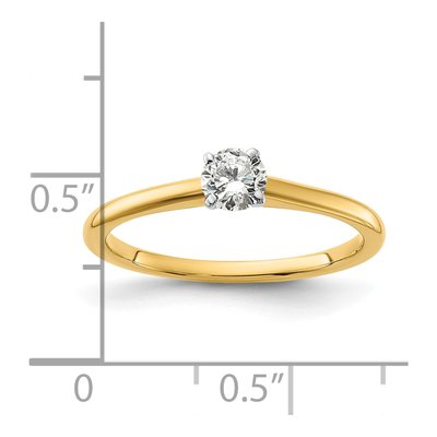 14K Two-Tone Gold 1/3 ct tw Lab-Grown Diamond Solitaire Engagement Ring – view 8