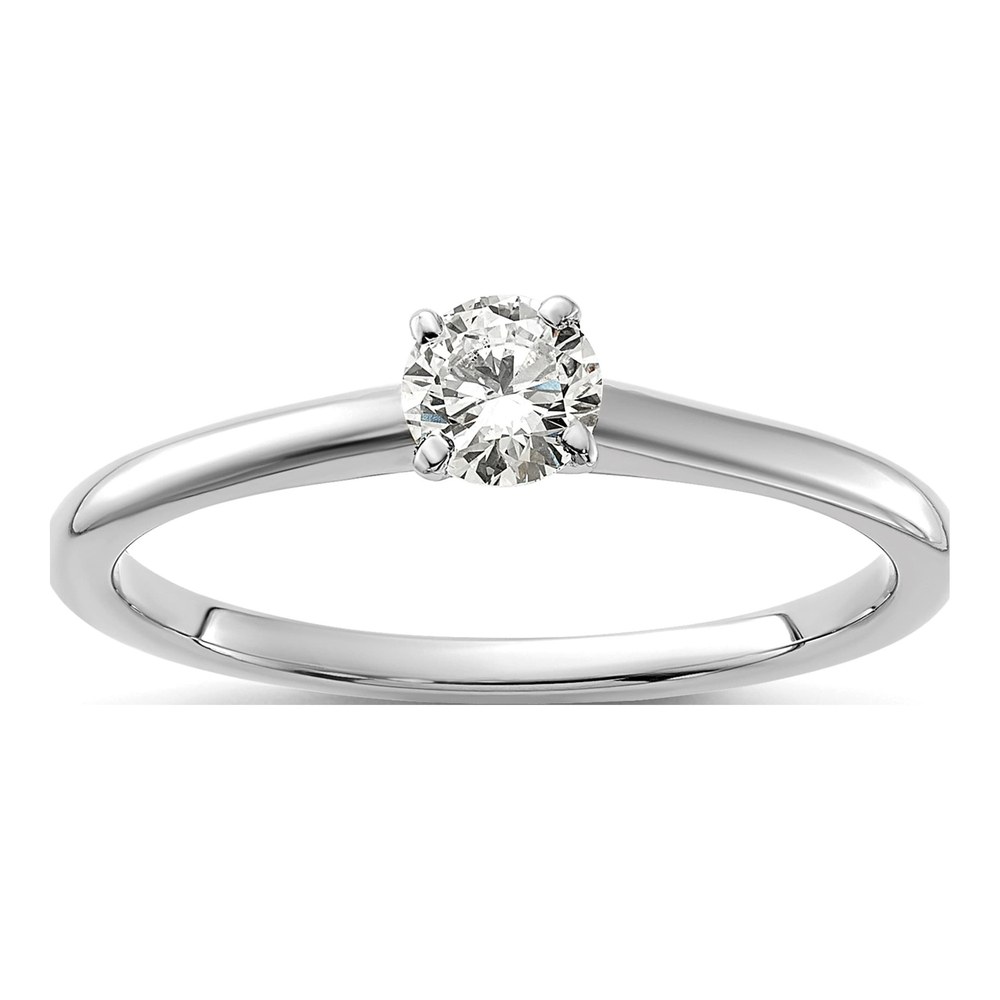 14K White Gold Lab Grown Diamond Solitaire Ring