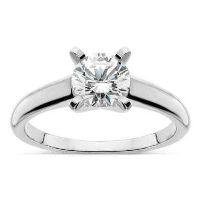 14K White Gold Lab Grown Diamond Solitaire Ring