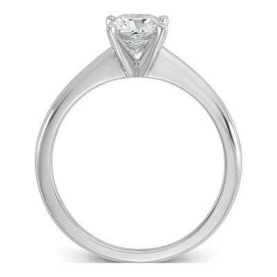 14K White Gold Cushion Solitaire Ring Mounting – view 3