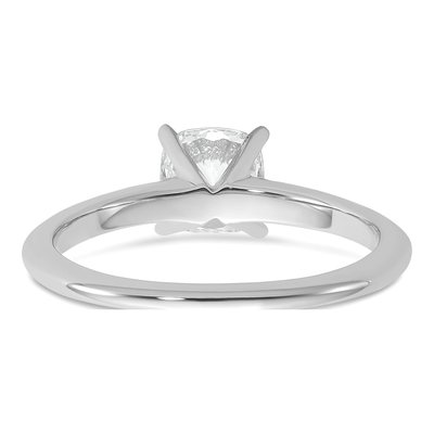 14K White Gold Cushion Solitaire Ring Mounting – view 7