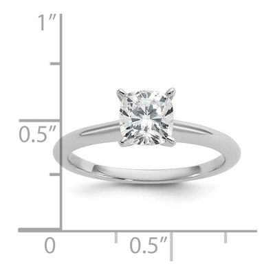 14K White Gold Cushion Solitaire Ring Mounting – view 8