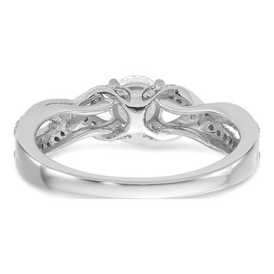 10K White Gold 3/4 ct tw Lab-Grown Diamond Twist Bypass Engagement Ring – view 7
