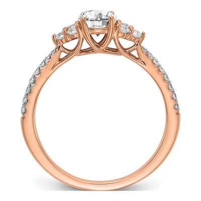 14K Rose Gold Diamond Engagement Ring Semi-Mount – view 3