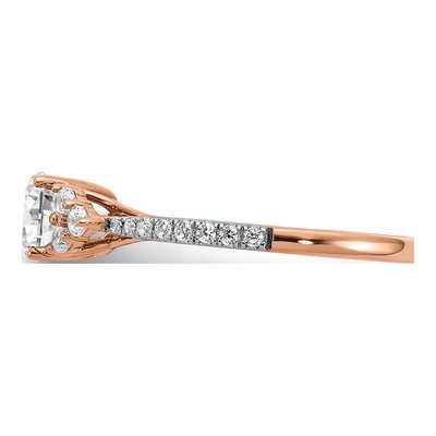 14K Rose Gold Diamond Engagement Ring Semi-Mount – view 4