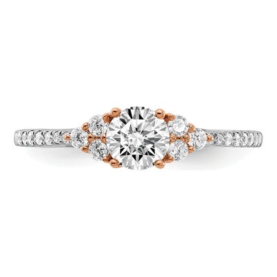 14K Rose Gold Diamond Engagement Ring Semi-Mount – view 5