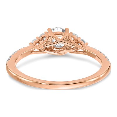 14K Rose Gold Diamond Engagement Ring Semi-Mount – view 6