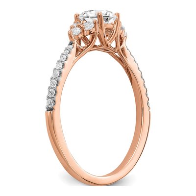 14K Rose Gold Diamond Engagement Ring Semi-Mount – view 7