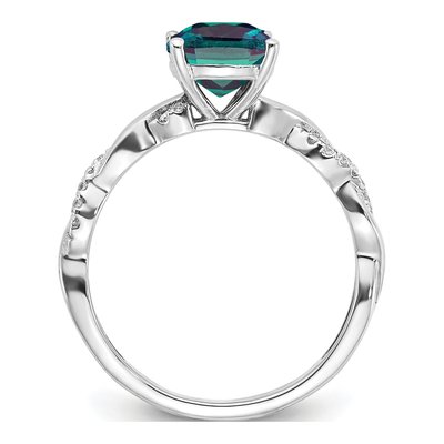 Sterling Silver 1/20 ct tw Diamond Ring – view 3