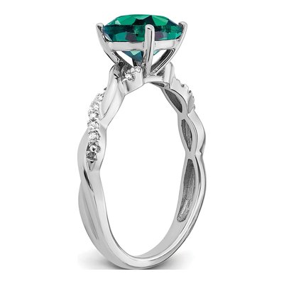 Sterling Silver 1/20 ct tw Diamond Ring – view 4