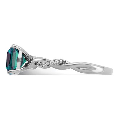Sterling Silver 1/20 ct tw Diamond Ring – view 5