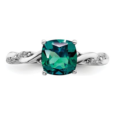 Sterling Silver 1/20 ct tw Diamond Ring – view 6
