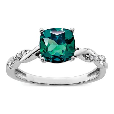 Sterling Silver 1/20 ct tw Diamond Ring