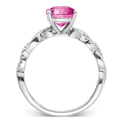 Sterling Silver 1/20 ct tw Diamond Ring – view 3