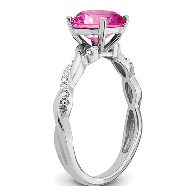 Sterling Silver 1/20 ct tw Diamond Ring – view 4