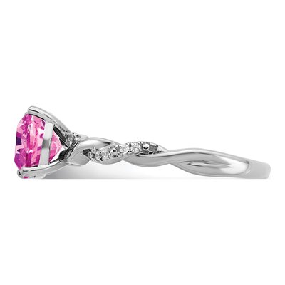 Sterling Silver 1/20 ct tw Diamond Ring – view 5