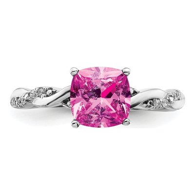 Sterling Silver 1/20 ct tw Diamond Ring – view 6