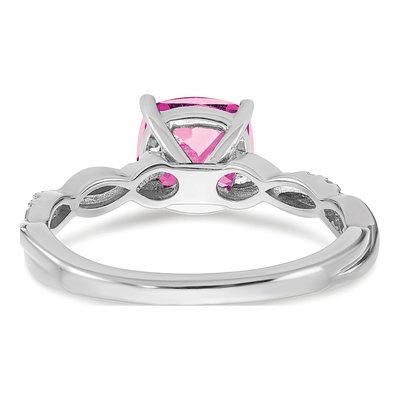 Sterling Silver 1/20 ct tw Diamond Ring – view 7