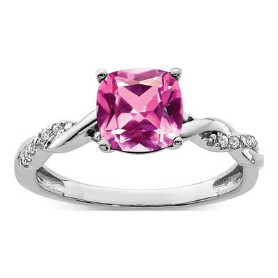 Sterling Silver 1/20 ct tw Diamond Ring