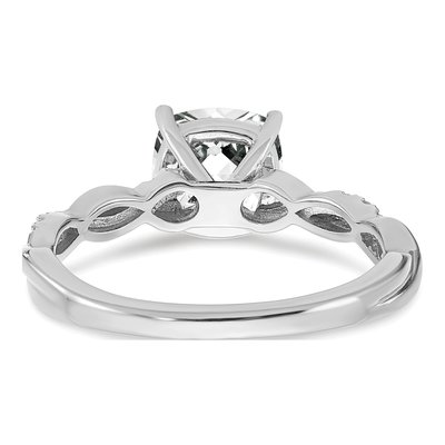 Sterling Silver 1/20 ct tw White Topaz & Diamond Ring – view 7