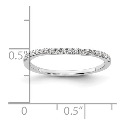 14K White Gold 1/6 ct tw Lab-Grown Diamond Wedding Band – view 8