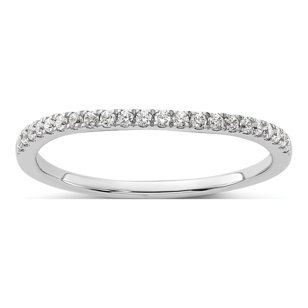 14K White Gold 1/6 ct tw Lab-Grown Diamond Wedding Band