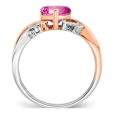 14K Two-Tone Gold 1/15 ct tw Diamond Heart Ring – view 2