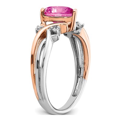 14K Two-Tone Gold 1/15 ct tw Diamond Heart Ring – view 6