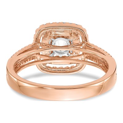 14K Rose Gold Diamond Engagement Ring Semi-Mount – view 5