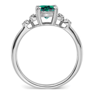 Sterling Silver 1/20 ct tw Diamond Ring – view 3