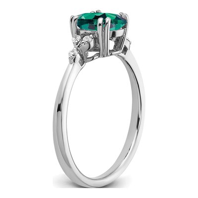 Sterling Silver 1/20 ct tw Diamond Ring – view 4