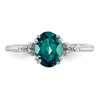 Sterling Silver 1/20 ct tw Diamond Ring – view 6