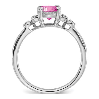 Sterling Silver 1/20 ct tw Diamond Ring – view 3