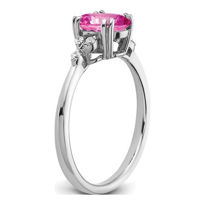 Sterling Silver 1/20 ct tw Diamond Ring – view 4
